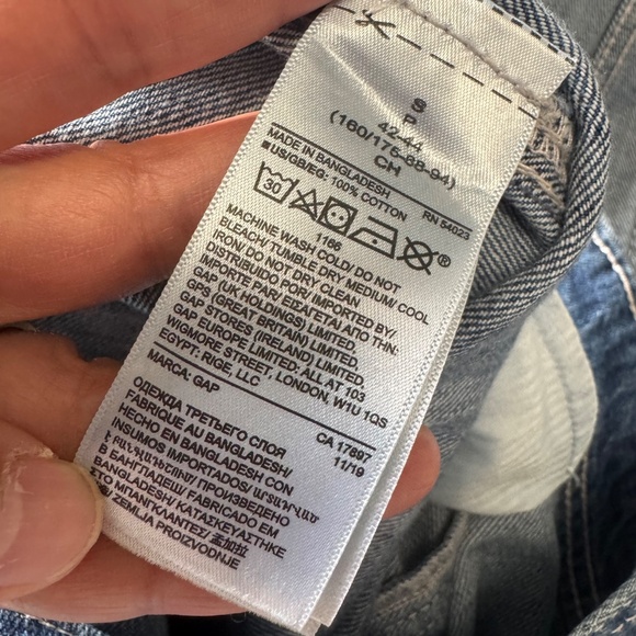 GAP Women's slouchy overall indigo Blue Denim Overall Sz small - Picture 4 of 10